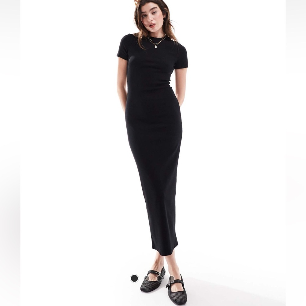 ASOS ribbed body con midi dress